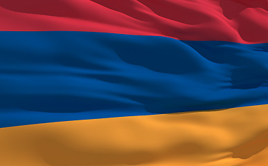 Image showing Waving flag of Armenia