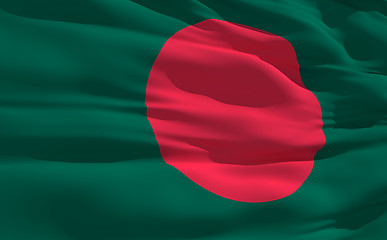 Image showing Waving flag of Bangladesh 