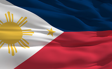 Image showing Waving flag of Philippines