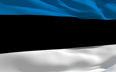 Image showing Waving flag of Estonia