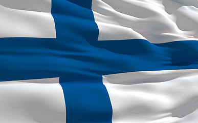 Image showing Waving flag of Finland