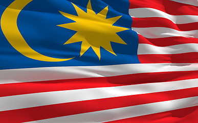 Image showing Waving flag of Malasie