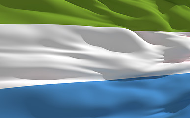 Image showing Waving flag of Sierra Leone