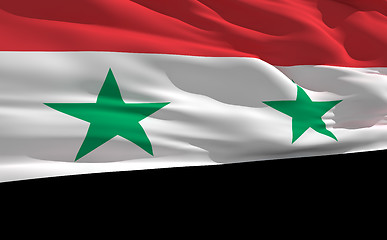 Image showing Waving flag of Syria