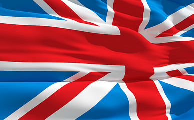 Image showing Waving flag of United Kingdom