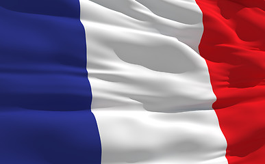 Image showing Waving flag of France