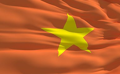 Image showing Waving flag of Vietnam