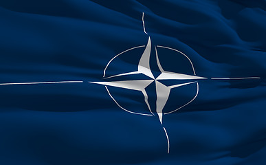 Image showing Waving flag of Nato