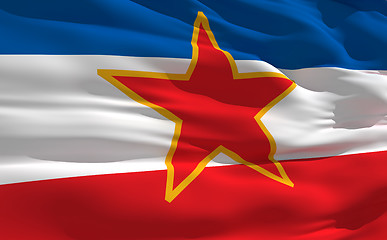 Image showing Waving flag of Yugoslavie