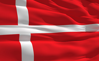 Image showing Waving flag of denmark