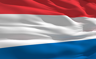 Image showing Waving flag of Netherlands