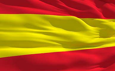 Image showing Waving flag of Spain