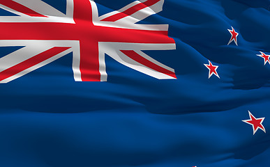 Image showing Waving flag of Zealand