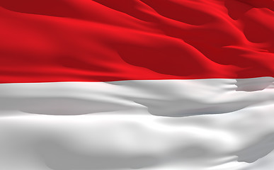 Image showing Waving flag of Indonesie