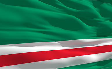 Image showing Waving flag of Ichkeria