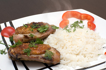 Image showing Chicken with rice
