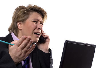 Image showing Businesswoman arguing