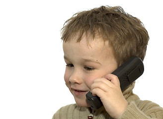 Image showing Young Boy On Phone 3