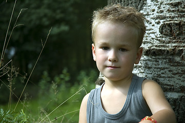 Image showing Boy thinking