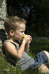 Image showing Eating an apple -3