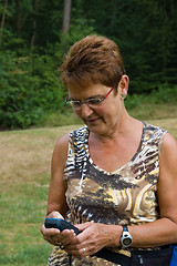 Image showing woman using gps