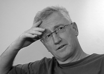 Image showing Senior man thinking