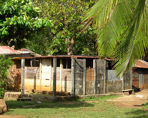 Image showing native house construction corn island nicaragua