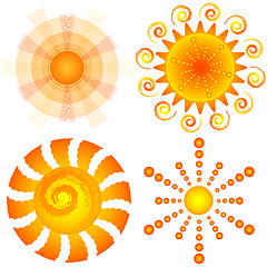 Image showing Set decorative suns