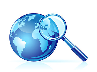 Image showing Global search vector icon