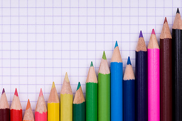 Image showing Multicolor pencils on paper