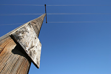 Image showing utility pole up