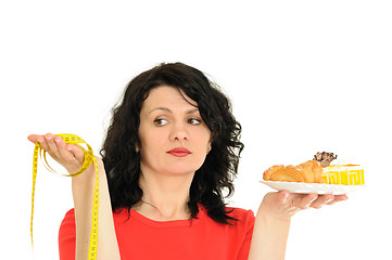 Image showing woman with measuring tape