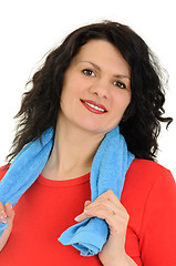 Image showing woman with towel