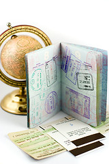 Image showing Visa stamps