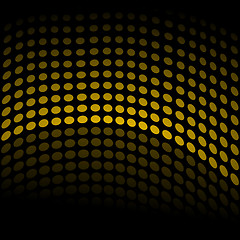 Image showing Yellow Halftone Wave