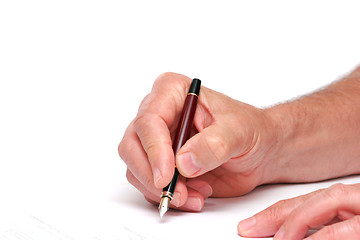 Image showing signing a document