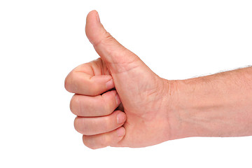 Image showing Thumbs up hand sign