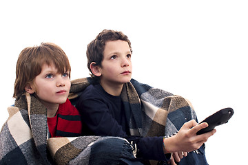 Image showing children watching television