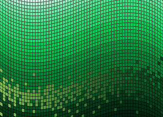 Image showing Mosaic green background