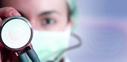 Image showing Doctor with stethoscope