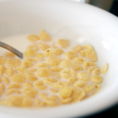 Image showing Milk and cornflakes