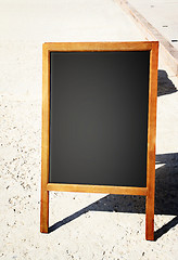 Image showing Restaurant menu chalkboard 