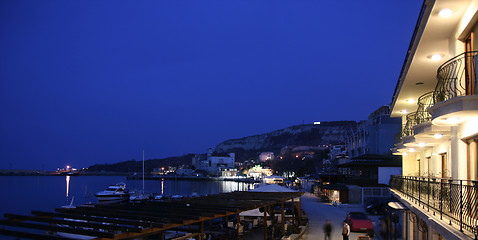 Image showing Sea-sede at night