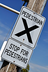 Image showing Pedestrian crossing sign