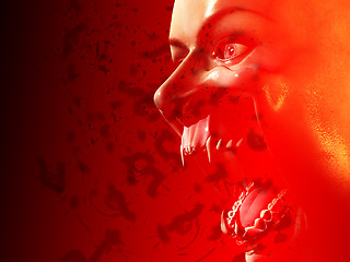 Image showing Bloody Vampire Mouth