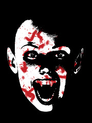 Image showing Bloody Vampire Face