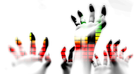 Image showing  Hands And Graphic Bars