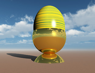 Image showing Easter Egg And Sky