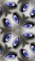 Image showing Blue Eyes Pattern