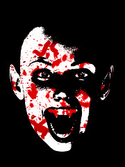 Image showing Bloody Vampire Face